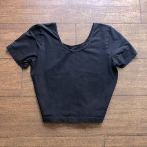 American Apparel cropped black tee!